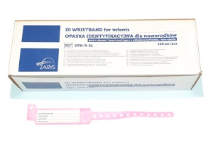 Opaska identyfikacyjna dla noworodków różowa