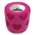 Bandaż kohezyjny yellowBAND różowy w serca 5 cm x 4,5 m