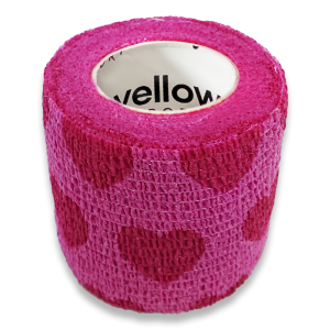 Bandaż (opaska) kohezyjny yellowBAND różowy w serca 5 cm x 4,5 m