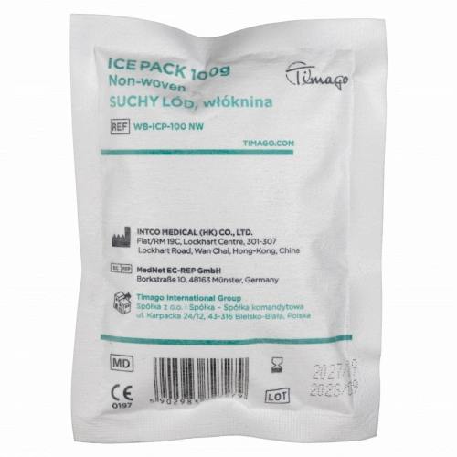 Suchy lód (zimny okład) w woreczku 100 g (włóknina)