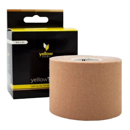 Taśma do kinesiotapingu 5 cm x 5m yellowTAPE kolor cielisty