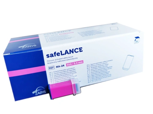 Bezpieczny nakłuwacz automatyczny safeLANCE 21G 2,4 mm