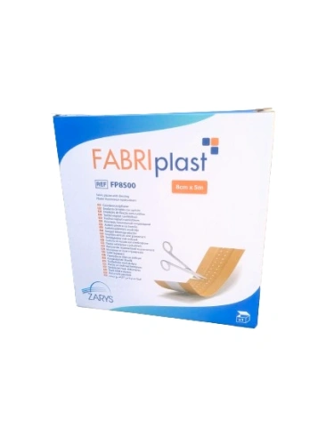 Przylepiec cielisty z opatrunkiem Fabriplast 8 cm x 5 m