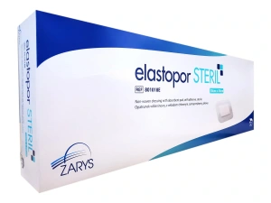 Przylepiec włókninowy hypoalergiczny z opatrunkiem elastopor STERIL 10x35cm, op. 25 szt. 