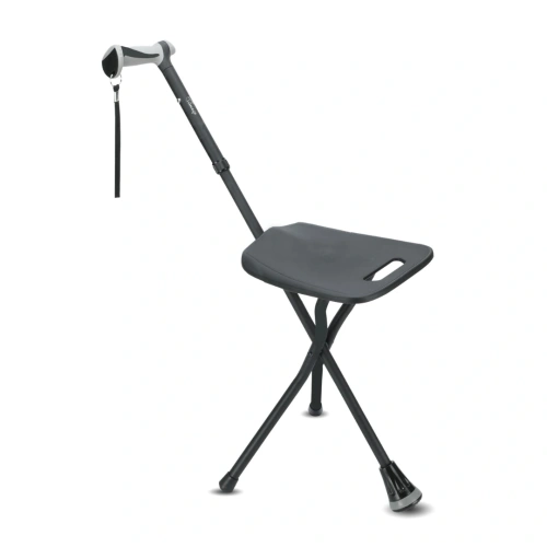 Laska inwalidzka regulowana z siedziskiem