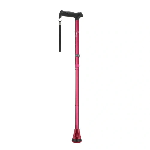 Laska aluminiowa, składana (różowa)