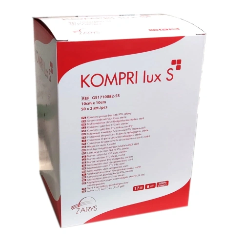 Kompresy gazowe jałowe 10 x 10 cm x 2 szt box 17N 8W