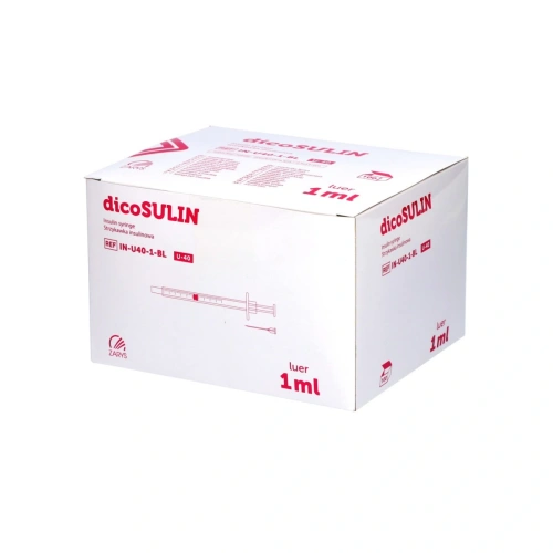 Strzykawki insulinowe 1 ml z igłą 0,40 x 13 mm /40 U