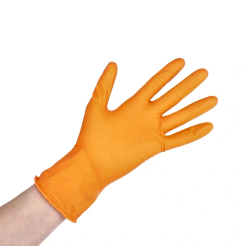 Rękawice nitrylowe bezpudrowe Gripzzly orange  (pamarańczowe)