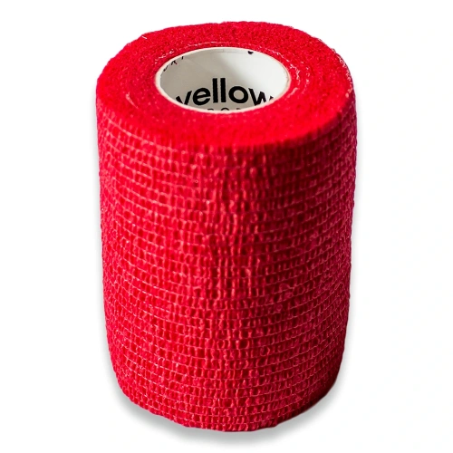 Bandaż (opaska) kohezyjny yellowBAND czerwony 7,5 cm x 4,5 m
