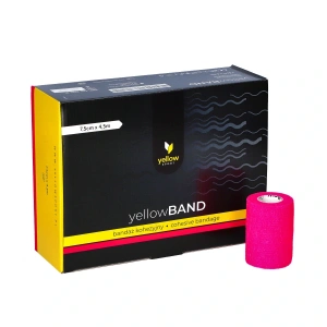 Bandaż (opaska) kohezyjny yellowBAND różowy neon 7,5 cm x 4,5 m opak. 12 szt. 