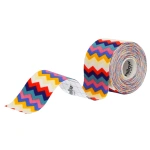 Taśma do kinesiotapingu 5 cm x 5 m kolor kolorowy zygzak