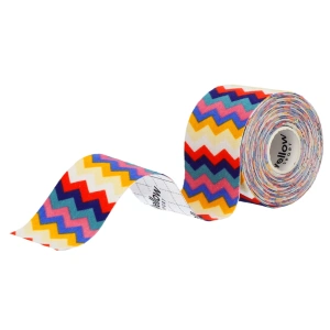 Taśma do kinesiotapingu 5 cm x 5 m kolor kolorowy zygzak