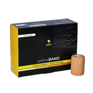 Bandaż (opaska) kohezyjny yellowBAND beżowy 7,5 cm x 4,5 m opak. 12 szt.