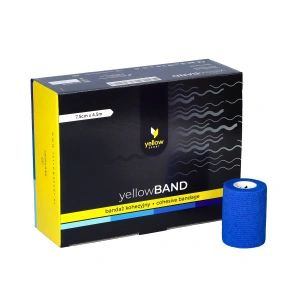 Bandaż (opaska) kohezyjny yellowBAND niebieski 7,5 cm x 4,5 m opak. 12 szt.