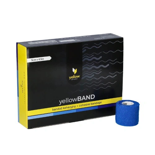 Bandaże kohezyjne-5 cmx4,5 m Niebieskie 12 szt. yellowBAND